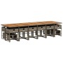 Set comedor de jardín 17 pzas y cojines ratán sintético gris de , Conjuntos de jardín - Ref: Foro24-3211370, Precio: 969,20 €...
