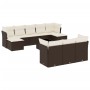 Set de sofás de jardín 11 pzas cojines ratán sintético marrón von , Gartensets - Ref: Foro24-3250182, Preis: 696,92 €, Rabatt: %