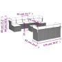Set de sofás de jardín 11 pzas cojines ratán sintético marrón von , Gartensets - Ref: Foro24-3250182, Preis: 696,92 €, Rabatt: %