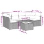 7-teilige Gartensofagarnitur mit braunen PE-Rattankissen von , Gartensets - Ref: Foro24-3217403, Preis: 423,20 €, Rabatt: %