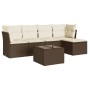 Set sofás de jardín 6 piezas y cojines ratán sintético marrón by , Garden sets - Ref: Foro24-3217573, Price: 338,55 €, Discou...