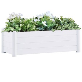 Elevated garden planter PP white 100x43x35 cm by vidaXL, Pots and planters - Ref: Foro24-313975, Price: 110,92 €, Discount: %