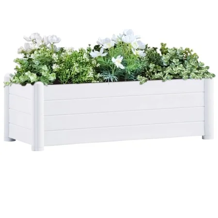 Arriate elevado de jardín PP blanco 100x43x35 cm de vidaXL, Maceteros y jardineras - Ref: Foro24-313975, Precio: 108,86 €, De...