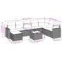Set de sofás de jardín 9 pzas y cojines ratán sintético marrón by , Garden sets - Ref: Foro24-3219363, Price: 556,14 €, Disco...