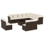 Set de sofás de jardín con cojines 13 piezas ratán PE marrón by , Garden sets - Ref: Foro24-3250322, Price: 840,77 €, Discoun...