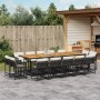 Set comedor de jardín con cojines 15 pzas ratán sintético negro von , Gartensets - Ref: Foro24-3211599, Preis: 1,00 €, Rabatt: %
