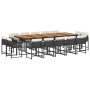 Set comedor de jardín con cojines 15 pzas ratán sintético negro von , Gartensets - Ref: Foro24-3211599, Preis: 1,00 €, Rabatt: %