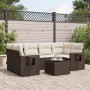 Juego de sofás de jardín 7 piezas con cojines ratán PE marrón by , Garden sets - Ref: Foro24-3252260, Price: 491,82 €, Discou...