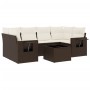 Juego de sofás de jardín 7 piezas con cojines ratán PE marrón by , Garden sets - Ref: Foro24-3252260, Price: 491,82 €, Discou...
