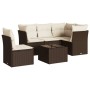 Set sofás de jardín 6 piezas y cojines ratán sintético marrón von , Gartensets - Ref: Foro24-3249492, Preis: 410,83 €, Rabatt: %