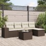 Set sofás de jardín 6 piezas y cojines ratán sintético marrón von , Gartensets - Ref: Foro24-3254840, Preis: 386,07 €, Rabatt: %