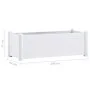 Arriate elevado de jardín PP blanco 100x43x35 cm de vidaXL, Maceteros y jardineras - Ref: Foro24-313975, Precio: 108,86 €, De...