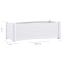 Weißer PP Garten Blumentopf 100x43x35 cm von vidaXL, Töpfe und Pflanzgefäße - Ref: Foro24-313975, Preis: 110,92 €, Rabatt: %