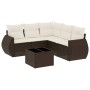 Set sofás de jardín 6 piezas y cojines ratán sintético marrón de , Conjuntos de jardín - Ref: Foro24-3253700, Precio: 430,53 ...