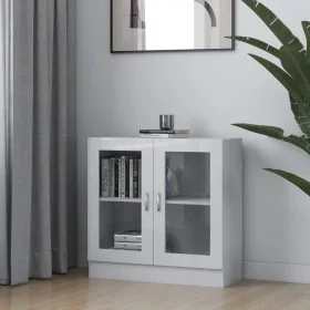 Vitrine aus glänzend weißem Sperrholz, 82,5 x 30,5 x 80 cm von vidaXL, Bücherregale und Regale - Ref: Foro24-802747, Preis: 8...