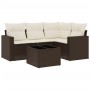 Set comedor de jardín 5 piezas y cojines ratán sintético marrón by , Garden sets - Ref: Foro24-3218913, Price: 334,93 €, Disc...