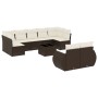 Set de sofás de jardín 10 pzas y cojines ratán sintético marrón by , Garden sets - Ref: Foro24-3254170, Price: 676,56 €, Disc...
