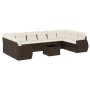 Set Gartensofas 11 Stück Kissen synthetisches Rattan braun von , Gartensets - Ref: Foro24-3254220, Preis: 747,60 €, Rabatt: %