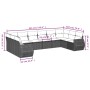 Set Gartensofas 11 Stück Kissen synthetisches Rattan braun von , Gartensets - Ref: Foro24-3254220, Preis: 747,60 €, Rabatt: %