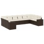 Set de sofás de jardín 10 pzas y cojines ratán sintético marrón von , Gartensets - Ref: Foro24-3255410, Preis: 649,89 €, Raba...