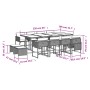 Set comedor de jardín con cojines 13 pzas ratán sintético negro de , Conjuntos de jardín - Ref: Foro24-3211347, Precio: 637,78 €