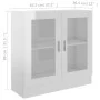 Glossy white plywood display case 82.5x30.5x80 cm by vidaXL, Bookcases and shelves - Ref: Foro24-802747, Price: 80,69 €, Disc...