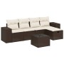 Set sofás de jardín 6 piezas y cojines ratán sintético marrón by , Garden sets - Ref: Foro24-3264409, Price: 373,61 €, Discou...
