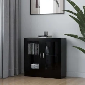 Sperrholzvitrine schwarz 82,5x30,5x80 cm von vidaXL, Bücherregale und Regale - Ref: Foro24-802742, Preis: 67,65 €, Rabatt: %