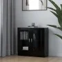 Sperrholzvitrine schwarz 82,5x30,5x80 cm von vidaXL, Bücherregale und Regale - Ref: Foro24-802742, Preis: 67,65 €, Rabatt: %