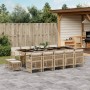 Set comedor de jardín con cojines 15 pzas ratán sintético beige by , Garden sets - Ref: Foro24-3210994, Price: 846,53 €, Disc...