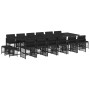 Set de muebles jardín 17 pzas con cojines ratán sintético negro by , Garden sets - Ref: Foro24-3211003, Price: 892,12 €, Disc...