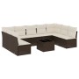 Set de sofás de jardín 10 pzas y cojines ratán sintético marrón von , Gartensets - Ref: Foro24-3249922, Preis: 592,37 €, Raba...