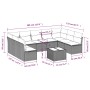 Set de sofás de jardín 10 pzas y cojines ratán sintético marrón von , Gartensets - Ref: Foro24-3249922, Preis: 592,37 €, Raba...