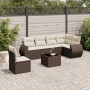 Juego de sofás de jardín 7 piezas con cojines ratán PE marrón by , Garden sets - Ref: Foro24-3253780, Price: 488,36 €, Discou...
