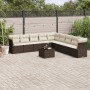 Set de sofás de jardín 10 pzas y cojines ratán sintético marrón von , Gartensets - Ref: Foro24-3249632, Preis: 640,97 €, Raba...