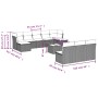 Set de sofás de jardín 11 pzas cojines ratán sintético marrón von , Gartensets - Ref: Foro24-3250142, Preis: 608,24 €, Rabatt: %