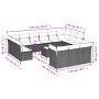 Set sofás de jardín 14 pzas con cojines ratán sintético marrón von , Gartensets - Ref: Foro24-3218463, Preis: 887,98 €, Rabat...