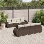 Set de sofás de jardín 9 pzas y cojines ratán sintético marrón by , Garden sets - Ref: Foro24-3253490, Price: 619,67 €, Disco...