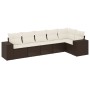 Set sofás de jardín 6 piezas y cojines ratán sintético marrón by , Garden sets - Ref: Foro24-3254930, Price: 437,83 €, Discou...