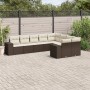 Set de sofás de jardín 9 pzas y cojines ratán sintético marrón von , Gartensets - Ref: Foro24-3255380, Preis: 626,91 €, Rabat...