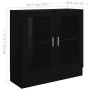 Sperrholzvitrine schwarz 82,5x30,5x80 cm von vidaXL, Bücherregale und Regale - Ref: Foro24-802742, Preis: 67,65 €, Rabatt: %