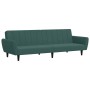 Sofá cama de 2 plazas con taburete terciopelo verde oscuro by , Sofas - Ref: Foro24-3216252, Price: 325,50 €, Discount: %