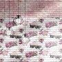 Urban Friends & Coffee Papel pintado ladrillos rosa y blanco de , Papel pintado - Ref: Foro24-425318, Precio: 23,50 €, Descue...