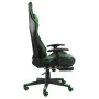 Silla gaming giratoria con reposapiés PVC verde de vidaXL, Sillones para videojuegos - Ref: Foro24-20486, Precio: 175,92 €, D...
