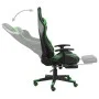 Silla gaming giratoria con reposapiés PVC verde de vidaXL, Sillones para videojuegos - Ref: Foro24-20486, Precio: 175,92 €, D...