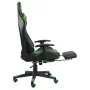 Silla gaming giratoria con reposapiés PVC verde de vidaXL, Sillones para videojuegos - Ref: Foro24-20486, Precio: 175,92 €, D...