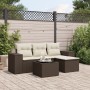 Set comedor de jardín 5 piezas y cojines ratán sintético marrón by , Modular outdoor sofas - Ref: Foro24-3222482, Price: 314,...
