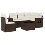 Set sofás de jardín 6 piezas y cojines ratán sintético marrón de , Conjuntos de jardín - Ref: Foro24-3220182, Precio: 387,15 ...