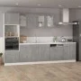 Mikrowellenschrank aus betongrauem Sperrholz, 60 x 57 x 207 cm von vidaXL, Küchenschränke - Ref: Foro24-802550, Preis: 220,45...
