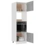 Mikrowellenschrank aus betongrauem Sperrholz, 60 x 57 x 207 cm von vidaXL, Küchenschränke - Ref: Foro24-802550, Preis: 220,45...